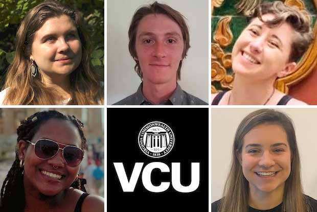 five v.c.u. recent graduates who are recipients of the fulbright scholarship for 2020-21